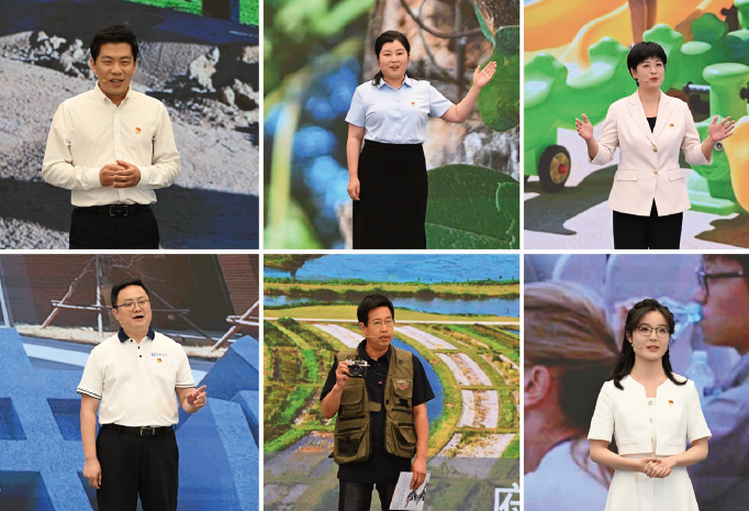 2024年6月27日，“中國共產(chǎn)黨的故事—習近平新時代中國特色社會主義思想 在雄安的實踐”專題宣介會在雄安新區(qū)舉行。圖為在故事分享環(huán)節(jié)，來自雄安新區(qū)各行 業(yè)的普通黨員和基層群眾代表從城市規(guī)劃、科技創(chuàng)新、生態(tài)建設、社區(qū)治理等角度講述 了雄安新區(qū)發(fā)展變化的動人故事。