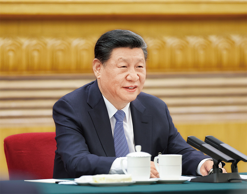 2024年3月5日，中共中央總書記、國(guó)家主席、中央軍委主席習(xí)近平參加他所在的十四屆全國(guó)人大二次會(huì)議江蘇代表團(tuán)審議。 新華社記者 鞠鵬/攝