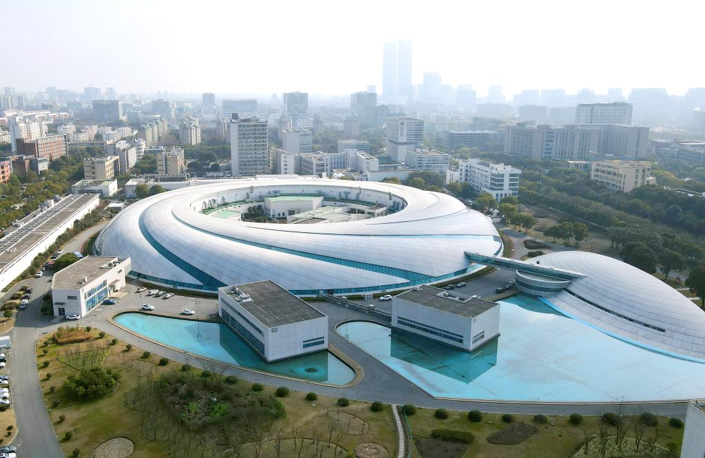 位于上海張江科學城的“上海光源”（2024年2月27日攝，無人機照片）。新華社記者 方喆 攝
